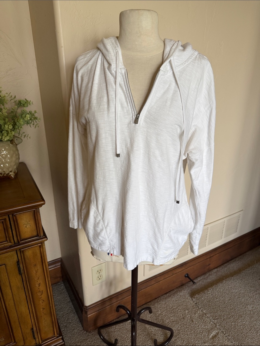 Tommy Bahama White Hooded Pullover